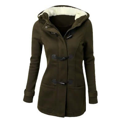 Drune | Damen Gemütliche Fleece Kapuzenjacke