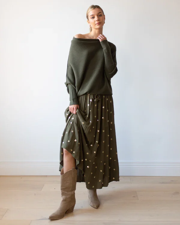 Drune | Asymmetrisch Drapierter Pullover