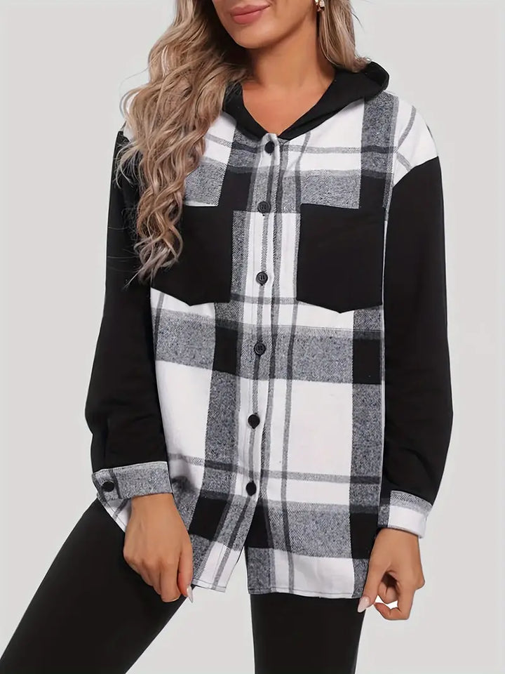 Drune | Karierte Jacke mit Kapuze