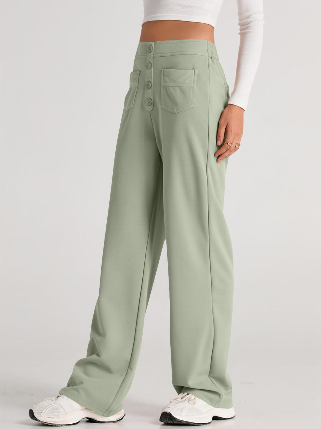 Drune | Taille Weite Hose Mit Taschen Elegant Und Komfortabel