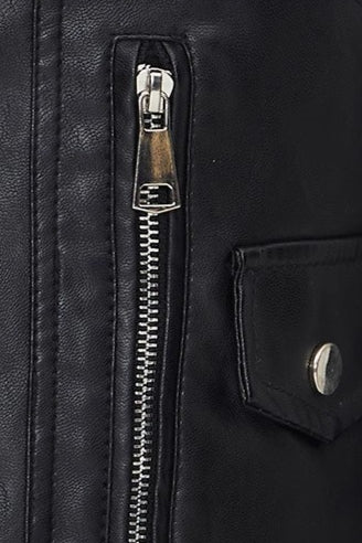 Drune | PU Leder Reißverschlussjacke