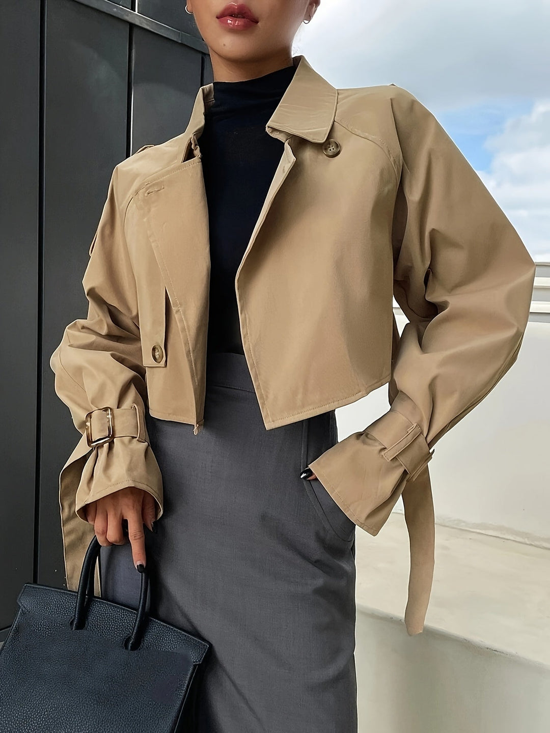 Drune | Stylischer Crop Trenchcoat - Bequem & Elegant