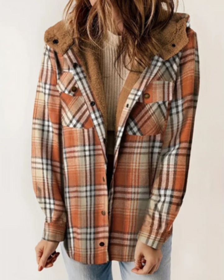 Drune | Kariertes Jacket mit Sherpa Futter