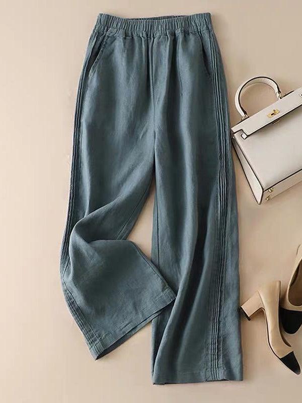 Drune | Weite Hose aus Baumwolle Casual Pants : Ihre einzigartige Eleganz 2024