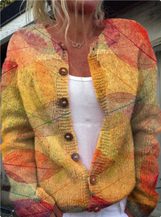 Drune | 3D Digital Gedruckte Strickjacke für Damen
