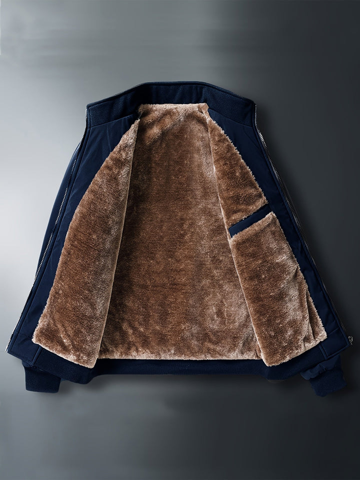 Drune | Winddichte Jacke mit Imitiertem Pelzfutter Polyester Warm und Komfortabel