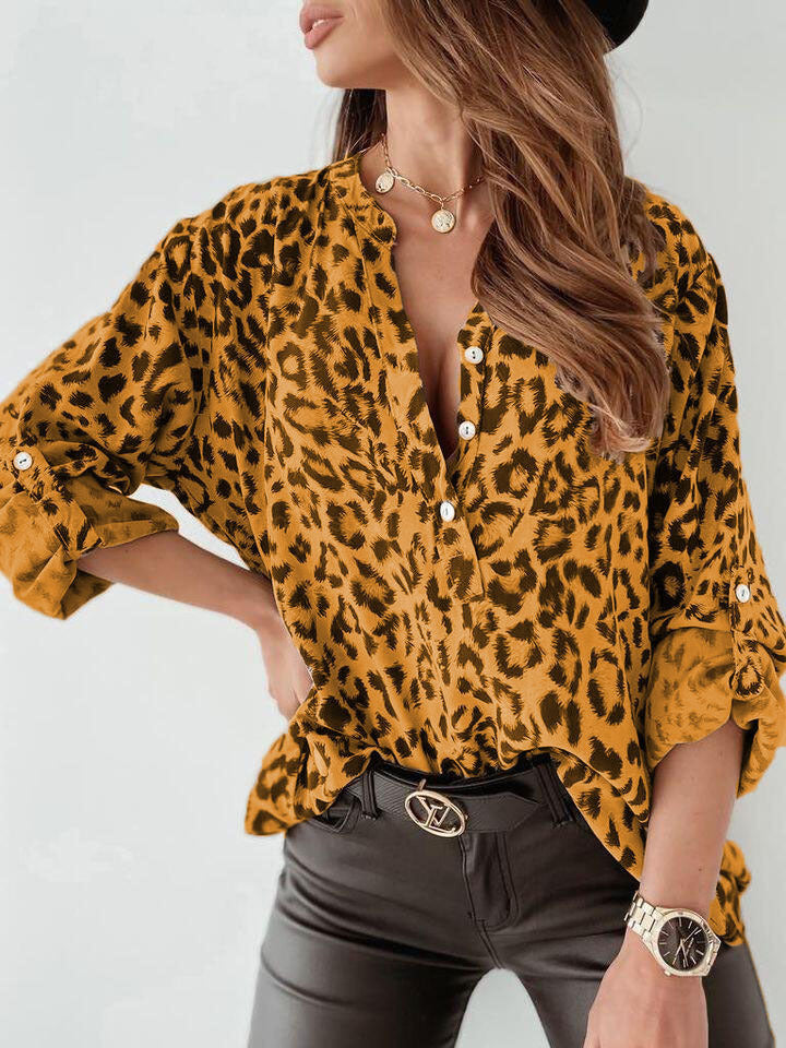 Drune | Trendige Bluse Im Leo-Muster