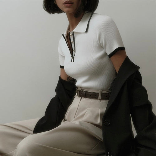 Drune | Strick Polo Für Damen