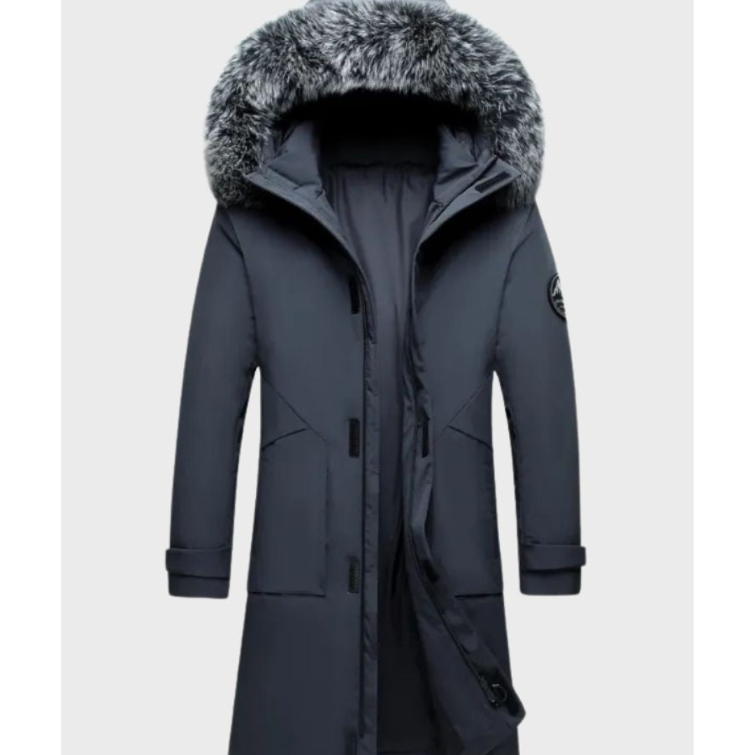 Drune | Herren Winter Parka Mantel Mit Kapuzen Design Und Langer Passform