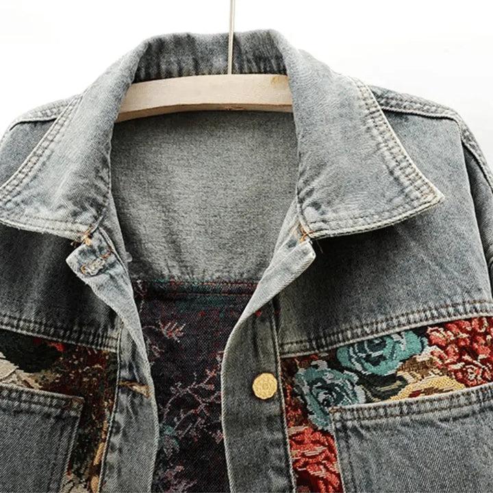 Drune | Floral Denim Jacke