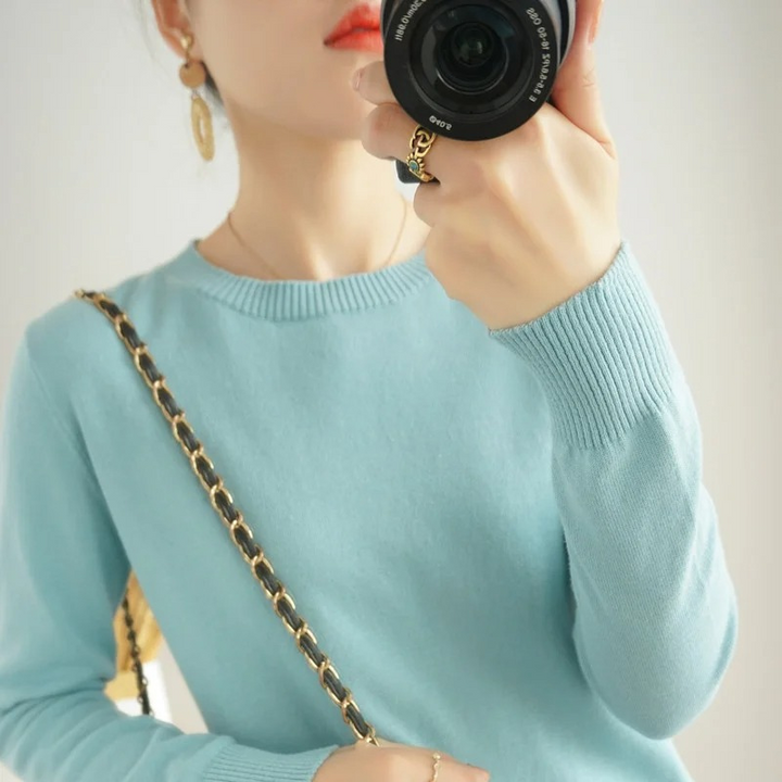 Drune | Cashmere Pullover Damen Klassischer Rundhals, Weich & Atmungsaktiv