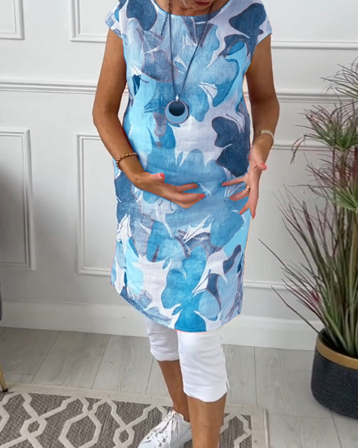 Drune | Lässiges Longtop mit Farbenfrohem Blumenprint