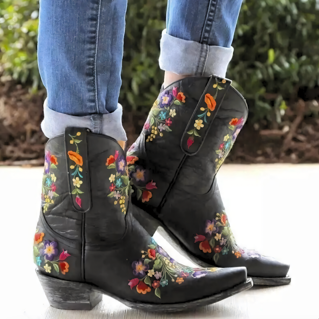Drune | Wetterbeständige Vintage Cowgirl-Stiefel