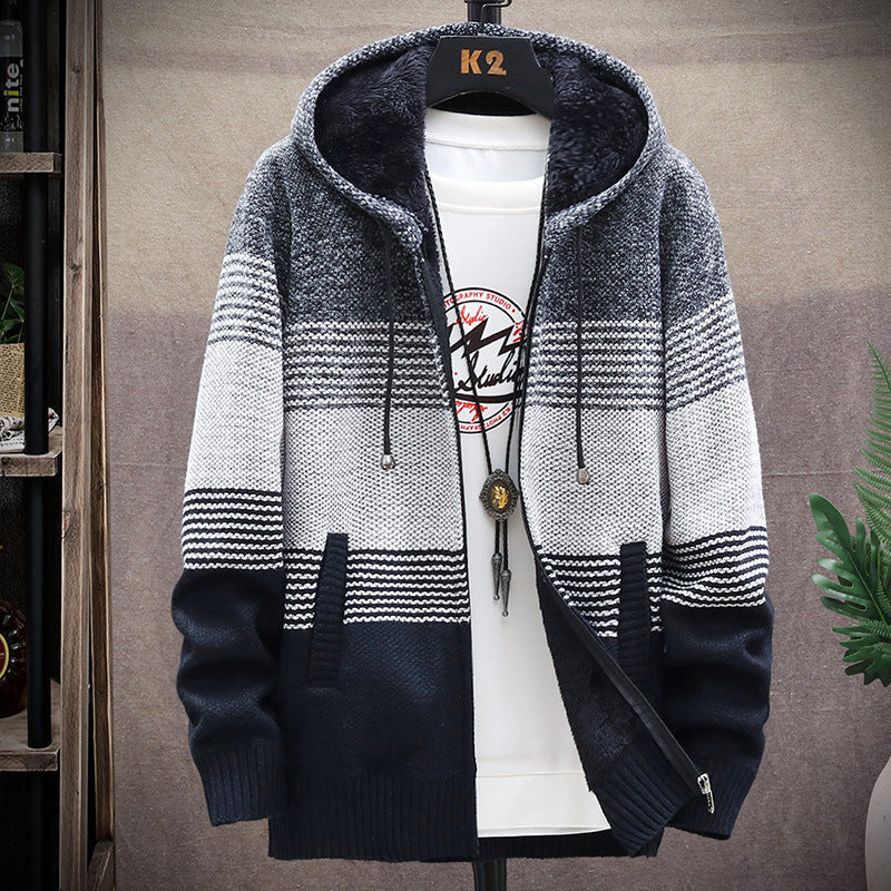 Drune | Lässige lange Jacke mit Kapuze für Männer