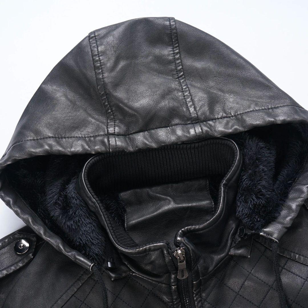 Drune | Hooded Lederjacke