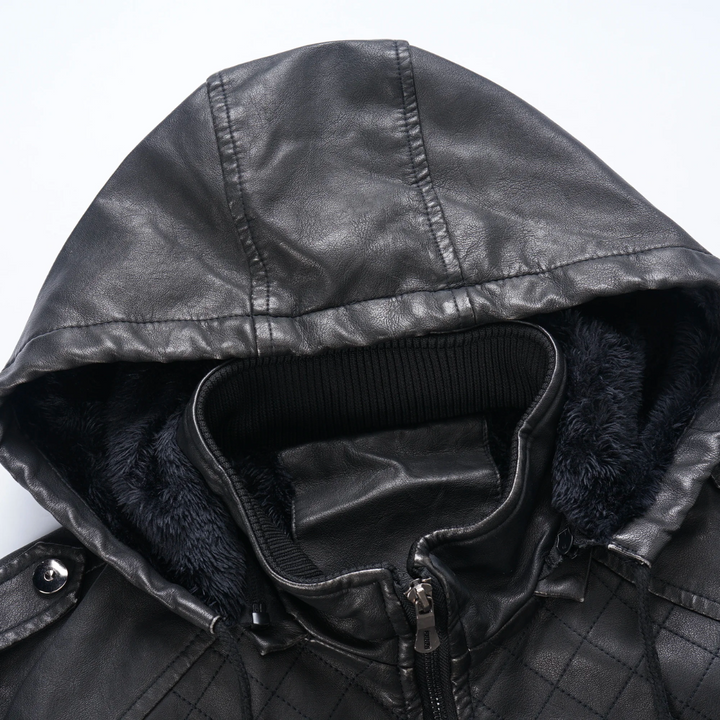 Drune | Hooded Lederjacke
