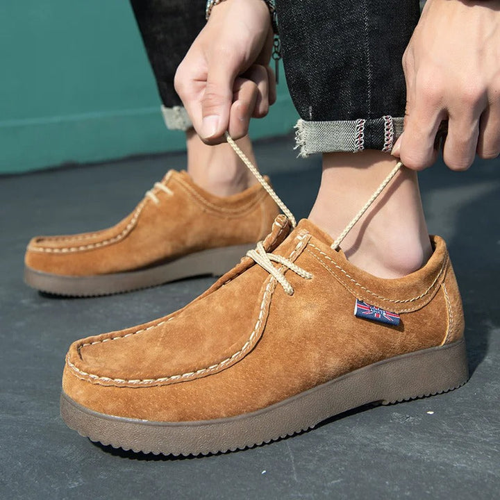 Drune | Schuhe Wildleder Robuste Gummisohle Bequeme Schnürung Lässiger Look