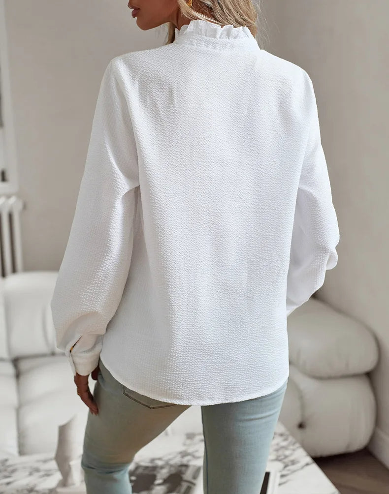 Drune | Bluse mit Rüschendetails Leicht und Stilvoll Femininer Touch
