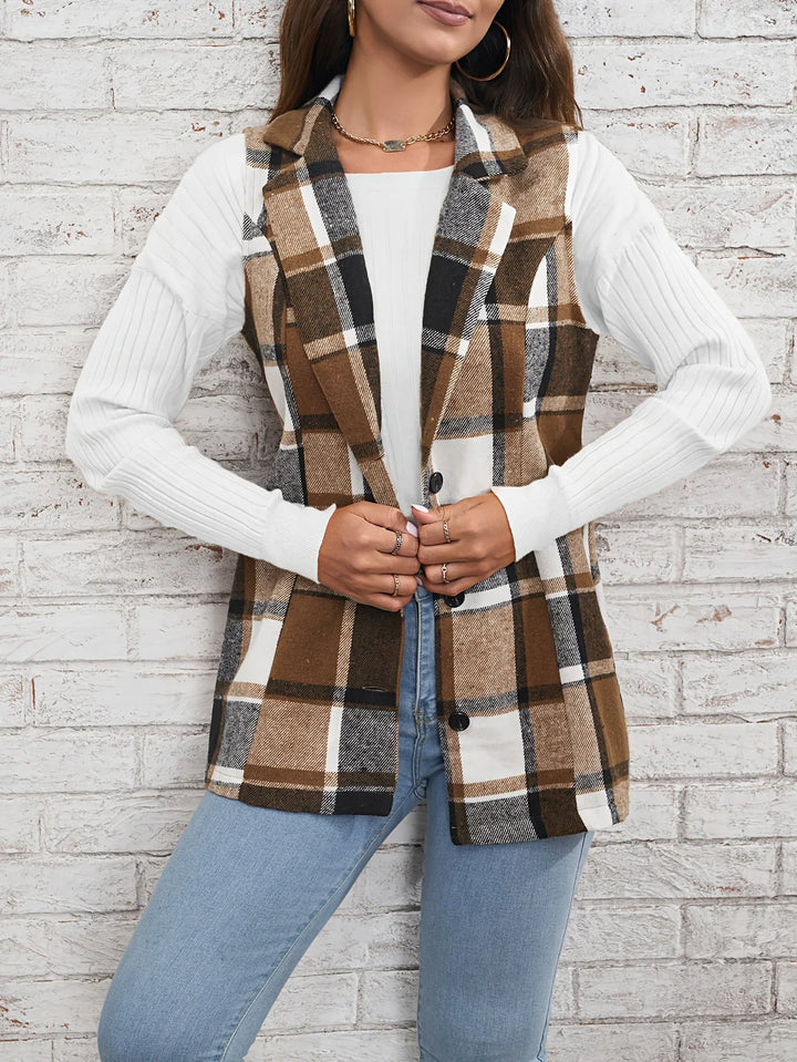 Drune | Wolle Plaid Weste