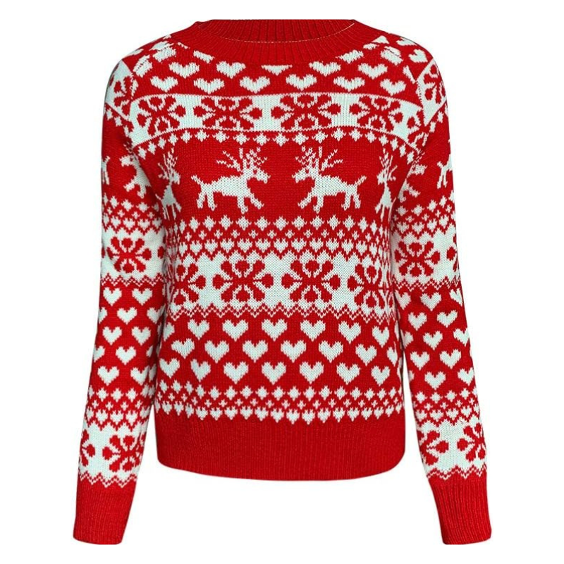 Drune | Rote Strickpullover - Weinachten