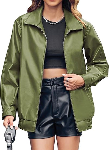 Drune | Übergrößenjacke für Damen - Lässiger Stil mit Reißverschluss und Taschen, Größen S-XL