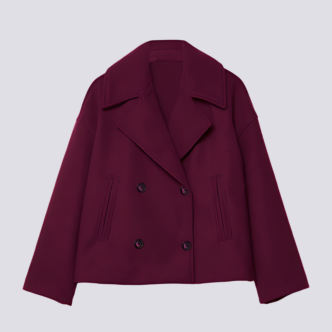 Drune | Schicke kurze Wolljacke mit Reverskragen für Damen