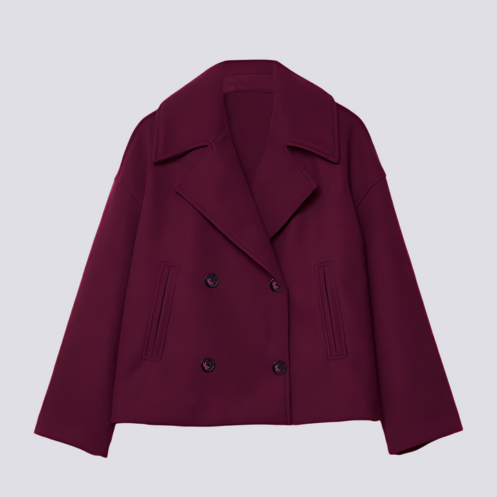 Drune | Schicke kurze Wolljacke mit Reverskragen für Damen