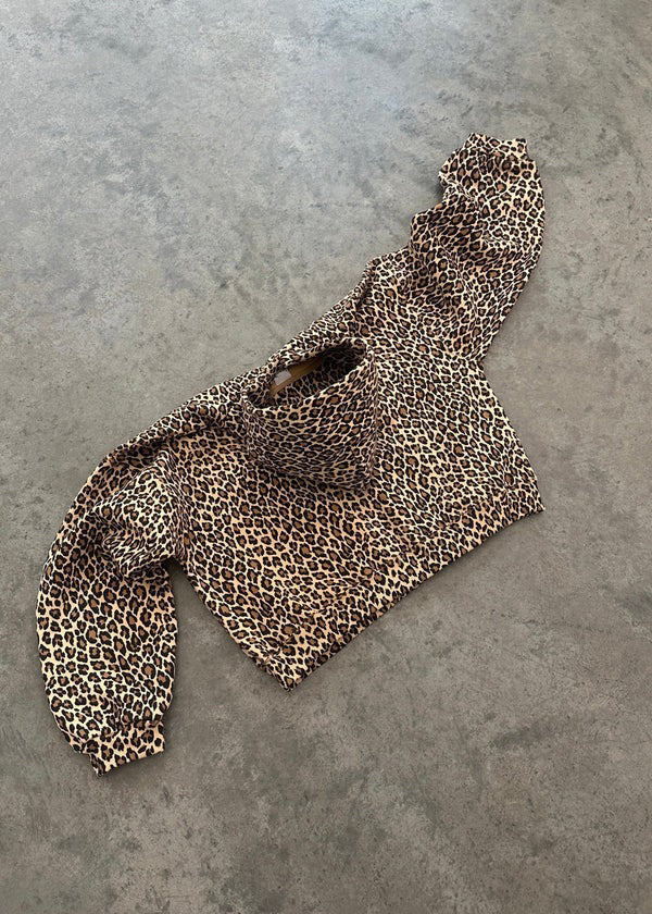 Drune | Leopardenmuster Hoodie und Jogginghose Set für Damen