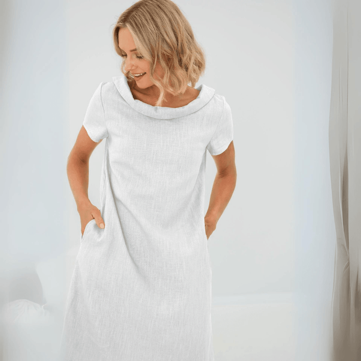 Drune | Lässiges Leinenkleid Für Damen