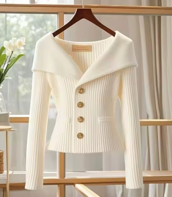 Drune | Gestrickte Kurze Strickjacke