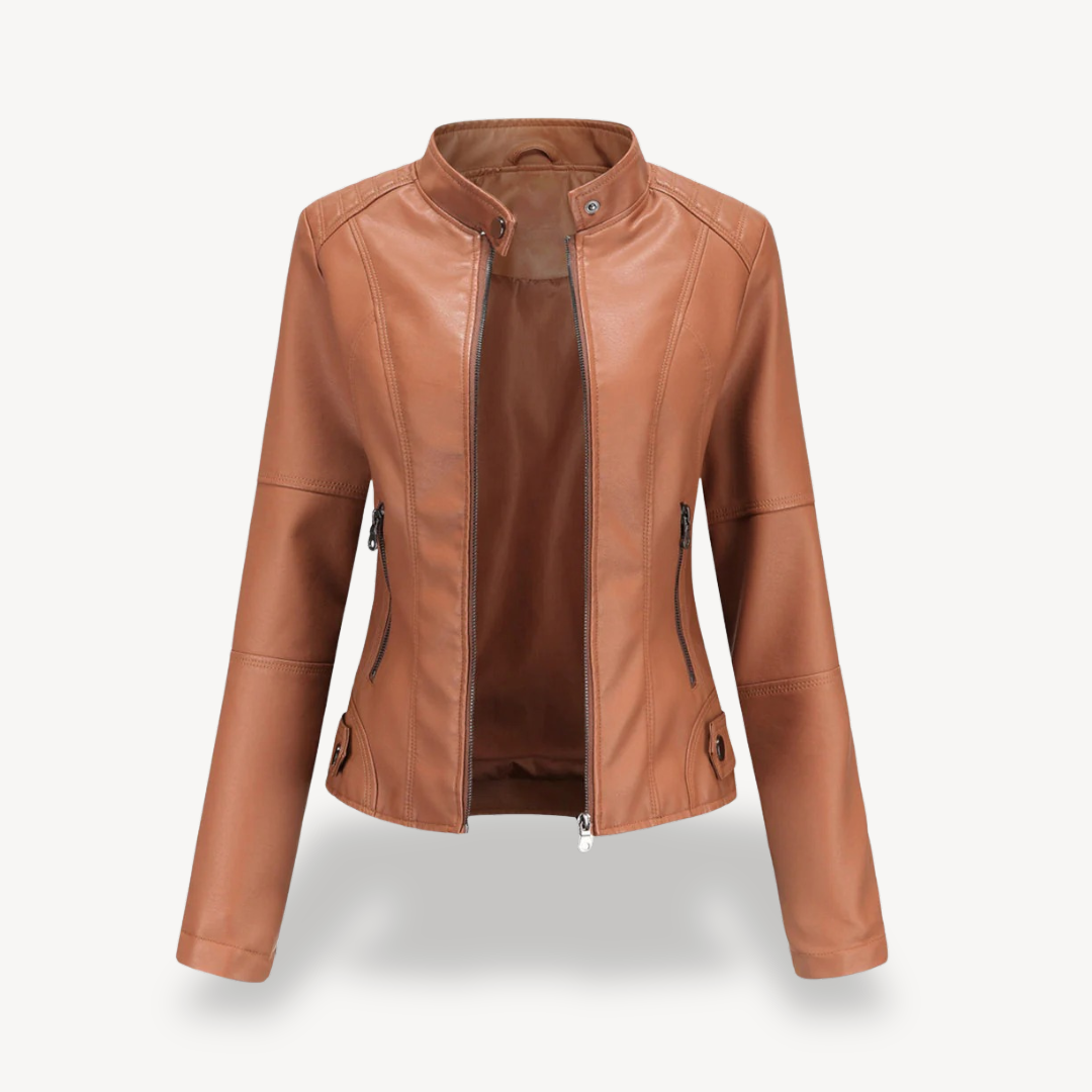 Drune | Damen Kunstleder Bikerjacke