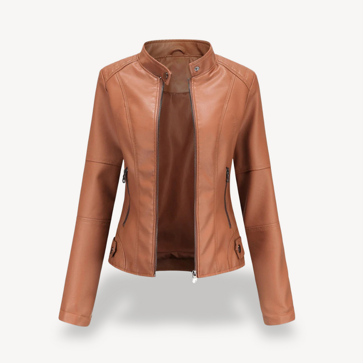 Drune | Damen Kunstleder Bikerjacke