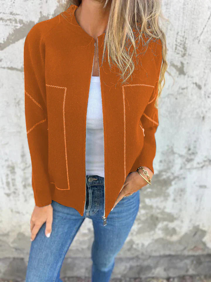 Drune | Trendiger Cardigan mit Reißverschluss Gemütlicher Look Modisch und Vielseitig