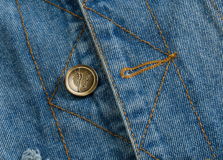 Drune Stylische Denim Weste für Herren