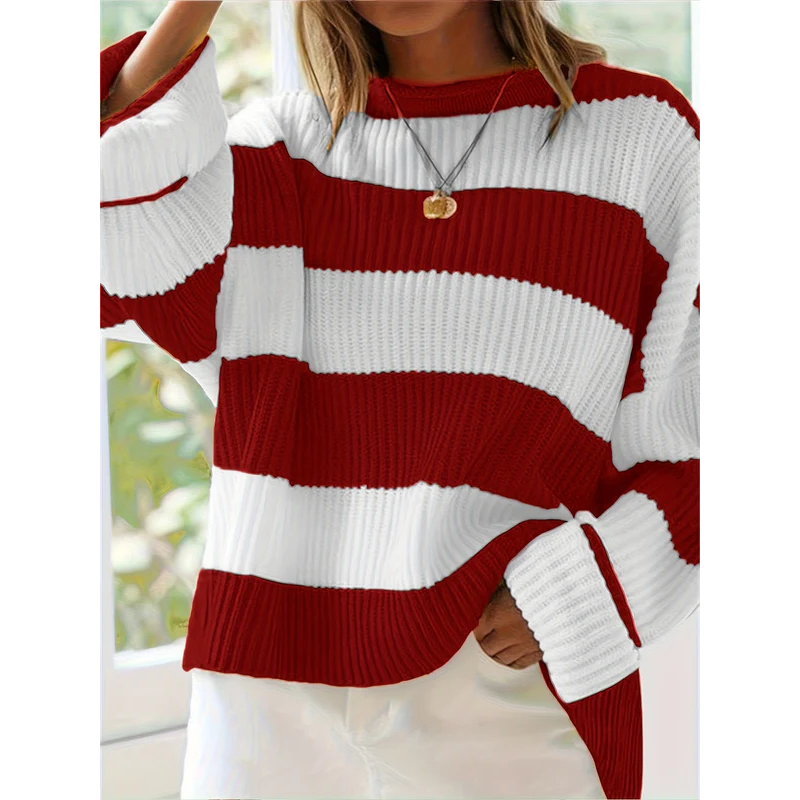 Drune | pullover strick - Gestreift & Oversize