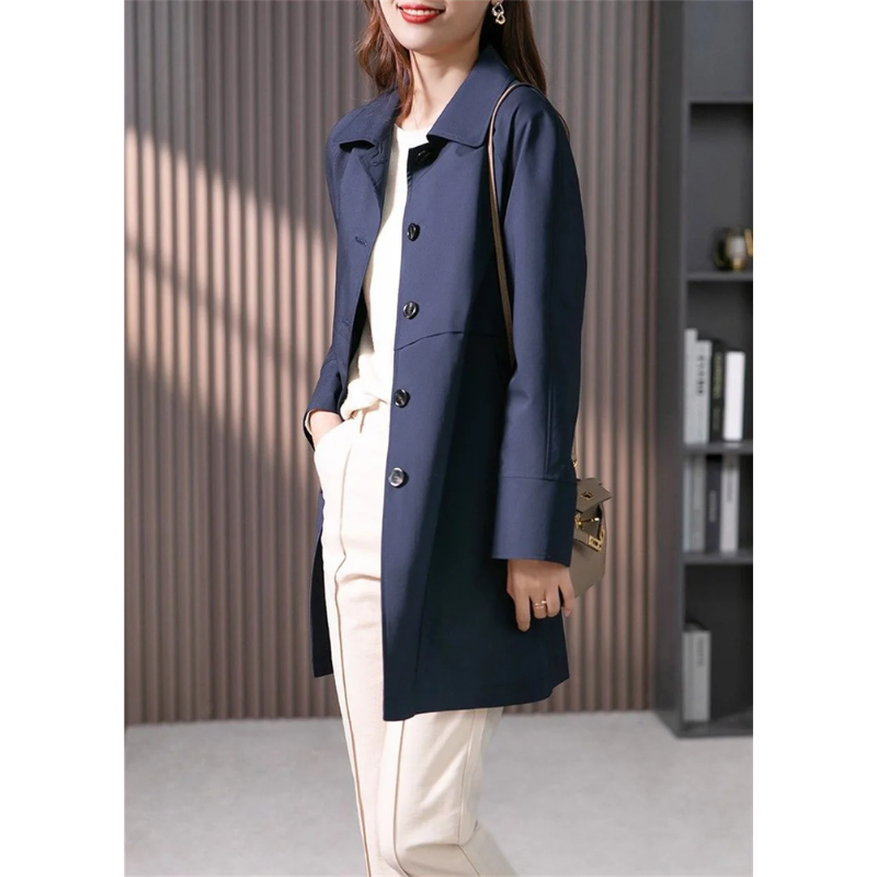Drune | Klassischer Trenchcoat Damen, Einfach Gebunden, Taillierter Damenmantel