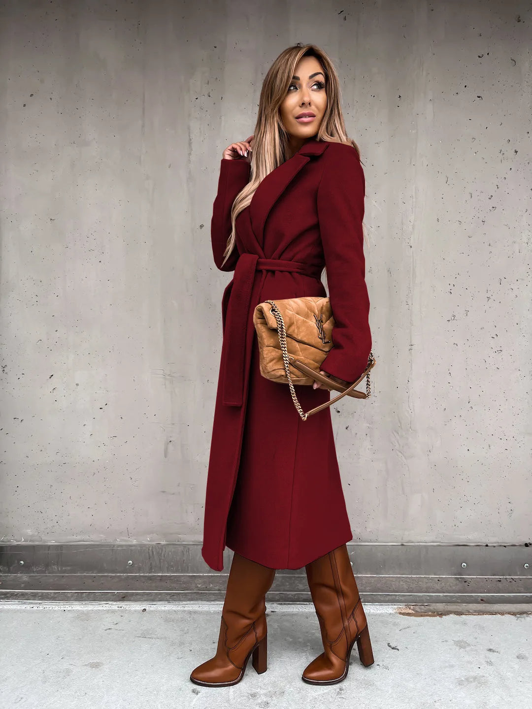 Drune | Stilvolle Wollmix Damenjacke Mit Gürtel