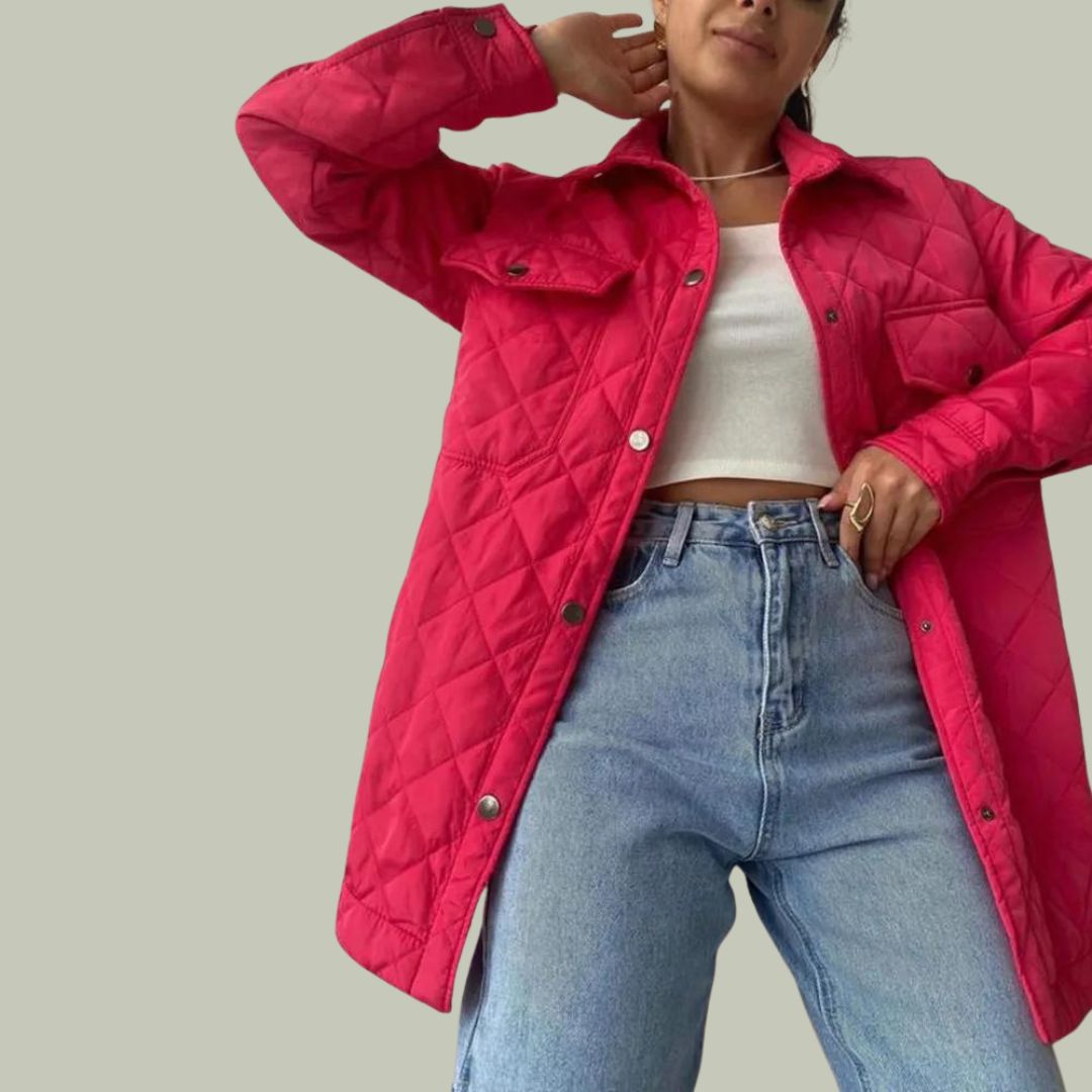 Drune | Klassisch gesteppte Jacke mit Druckknöpfen