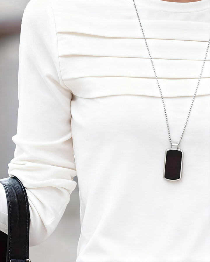 Drune | Slim Fit Plissiert Langärmlig