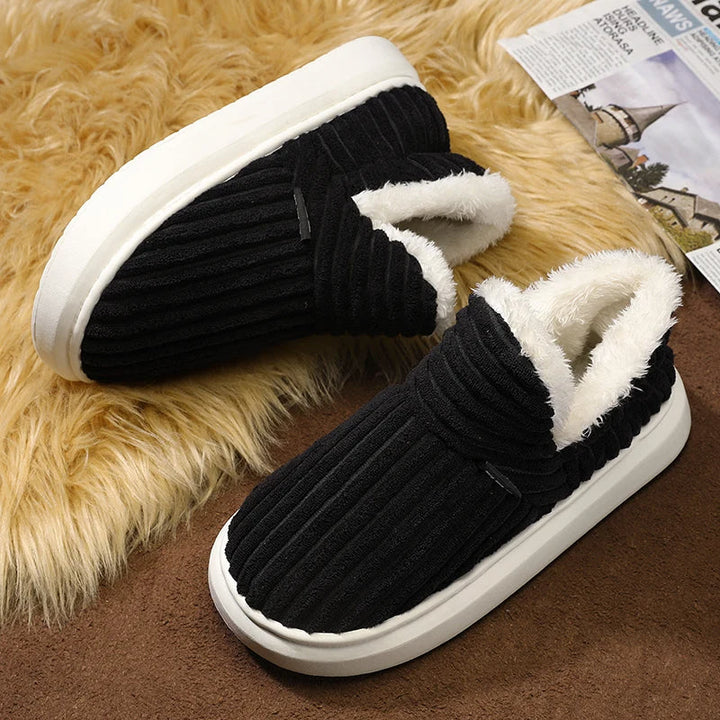 Drune | Slipper - Orthopädische Unterstützung - Flauschige Cozy Sohle - Weiche Velours-Optik