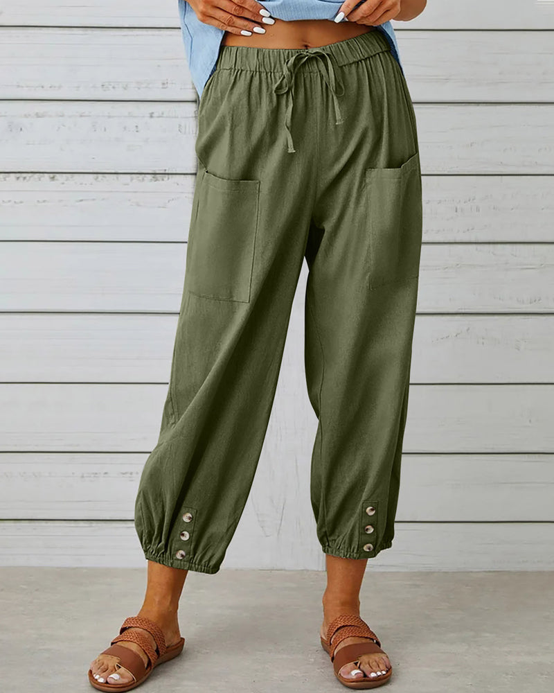 Drune | Lockere Hose Mit Hoher Taille