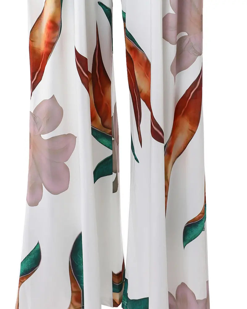 Drune | Elegantes Jumpsuit Kleid mit Blumenmuster