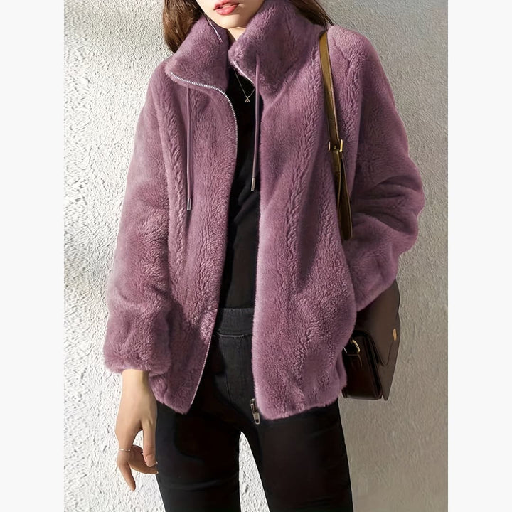 Drune | Damen Teddyjacke Warm Und Lässig Mit Reißverschluss