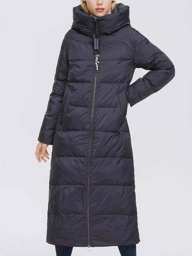 Drune | Lange Jacke mit Reißverschluss für Damen
