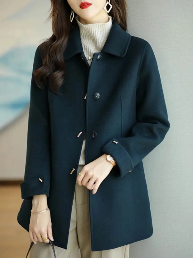 Drune | Damen Klassischer Petite Trenchcoat Mit Spitzem Kragen