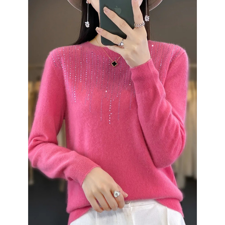 Drune | Sweatshirt - Weicher Strickpullover mit funkelnden Details