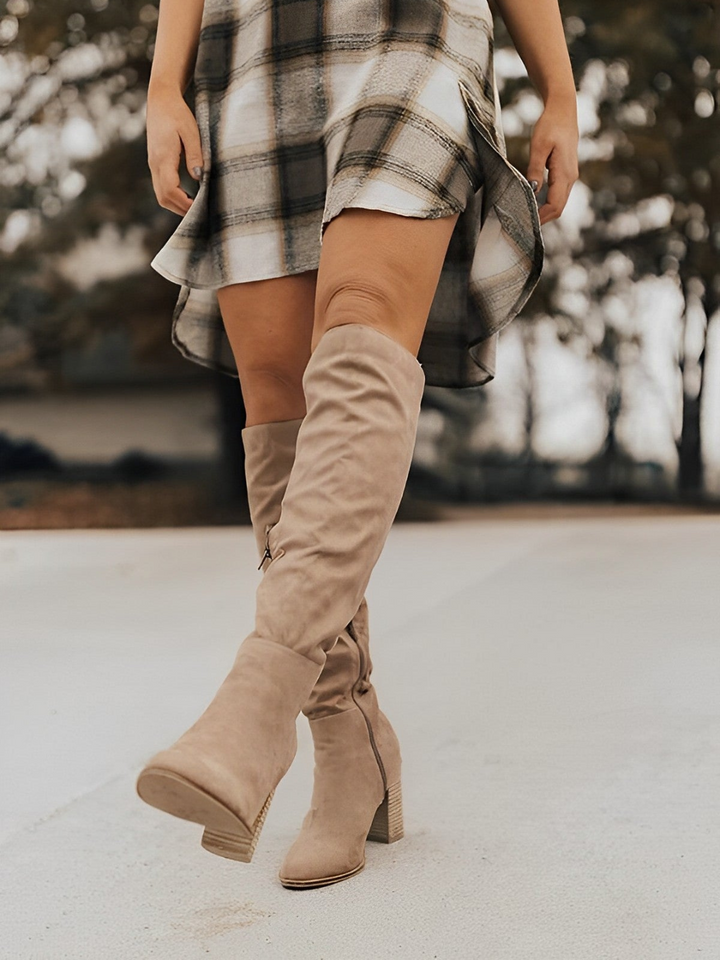 Drune | Elegante Hohe Stiefel mit Absatz
