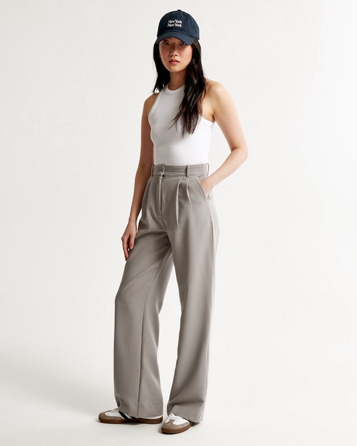 Drune | Casual Hose mit Hoher Taille und Weitem Bein für Damen