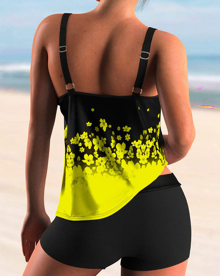 Drune | Blumenmuster Tankini Set