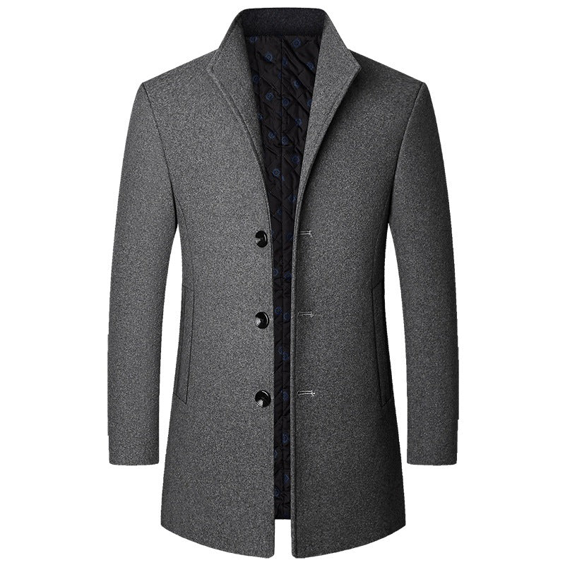 Drune | Eleganter Langer Wollmantel für Herren